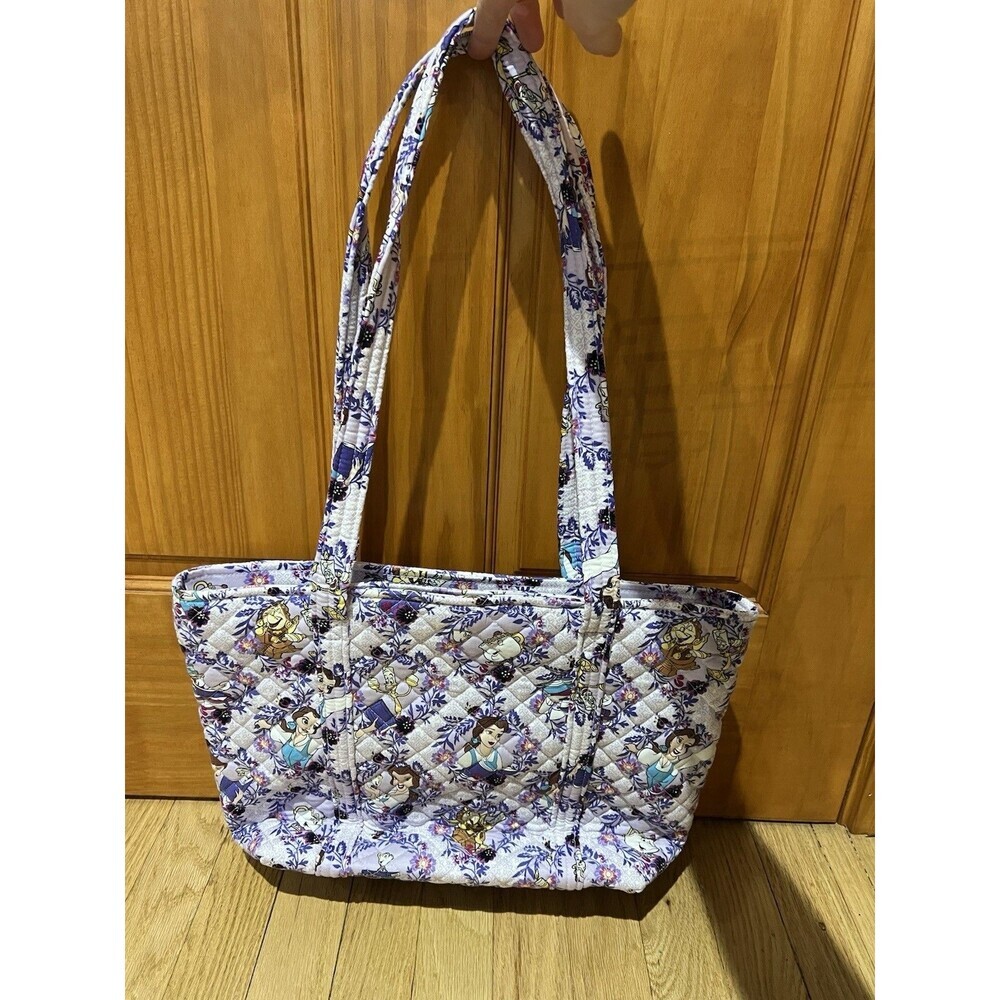 NWT Vera Bradley Disney Small Vera Tote Bag Belle Floral Limited Edition - Picture 8 of 8